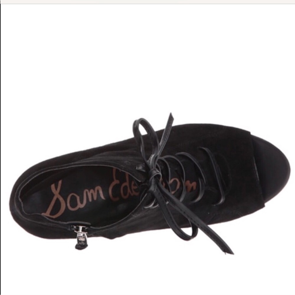 Sam Edelman Suede Leather peep toe boots - Picture 2 of 7